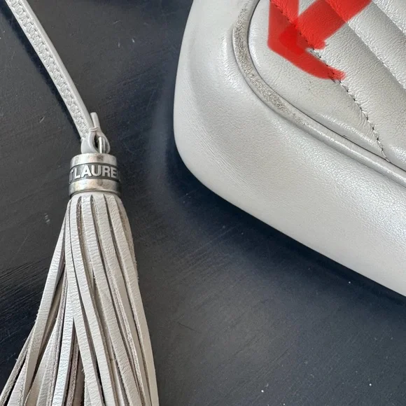 Yves Saint Laurent Gray Quilted Crossbody Bag with Tassel - Picture 9 of 9